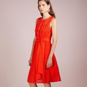 j crew orange eyelet dress